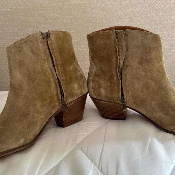 Isabel Marant sage moss colored suede ankle western boots size 40 / 9 new no box - Picture 10 of 10
